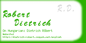 robert dietrich business card